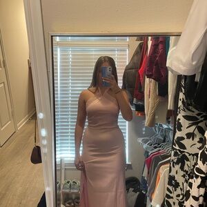 Blush Halter Tie Dress